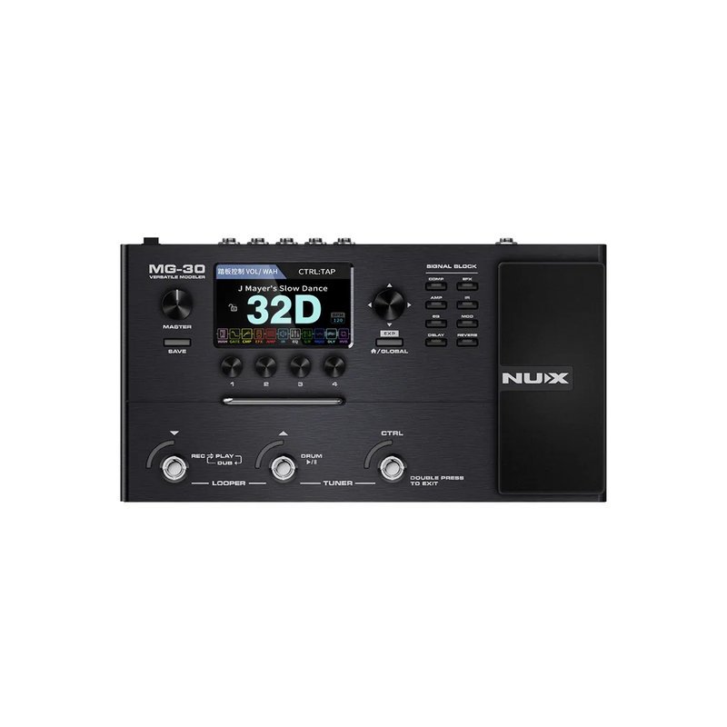 NUX NUX MG-30 吉他綜合效果器 贈原廠變壓器 內建IR Loop 節奏鼓機 — 三峽木吉他 / 民謠吉他