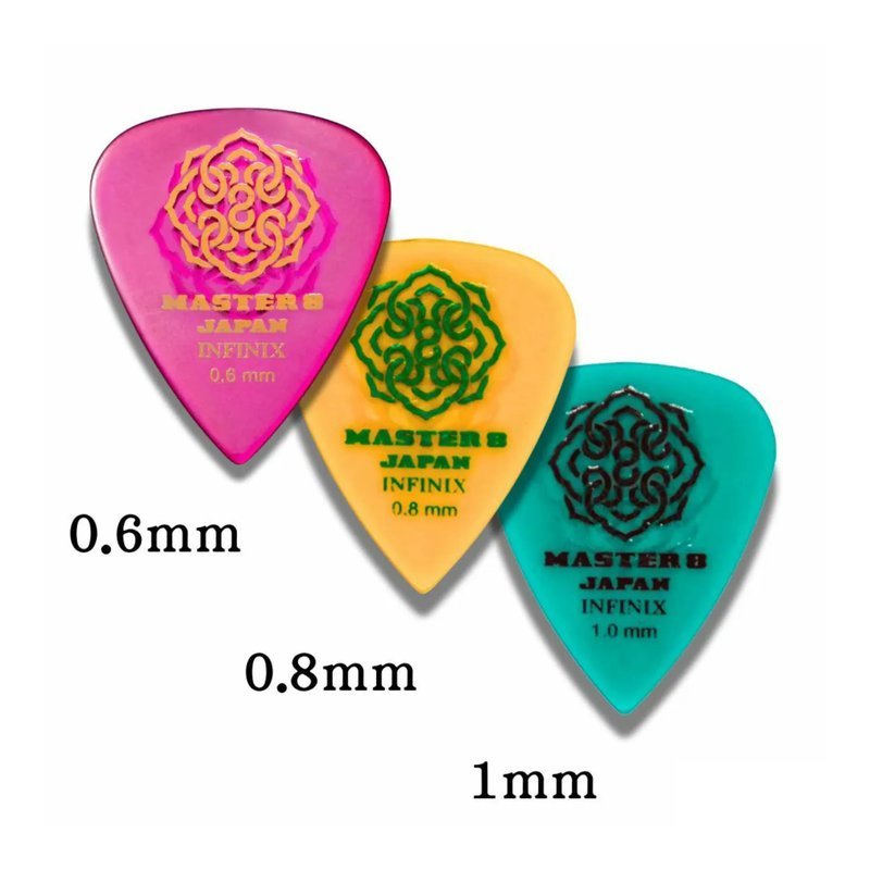 Master 8 Infinix Pick - 日本製撥片 橡膠防滑 Pick Infinix Hard Polish 彈片 master8 6片裝 — 三峽配件 / 週邊