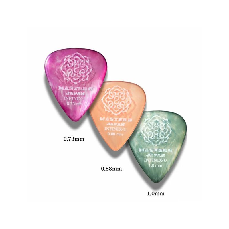 Master 8 Infinix Pick - 日本製撥片 塑鋼磨砂防滑 Ultem Pick 彈片 pick M813 master8 6片裝 — 三峽配件 / 週邊