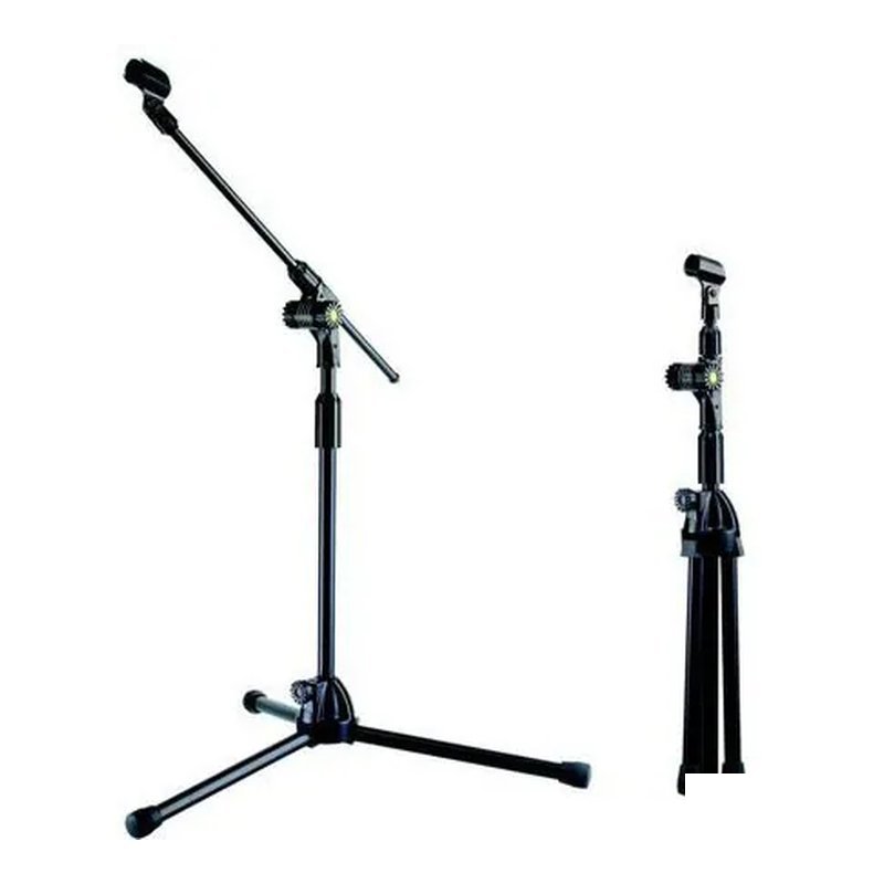 黑金鋼 M-513B 隱藏式斜桿（中型）麥克風架 台灣製 極堅固耐操 穩定度佳 — 三峽麥克風
