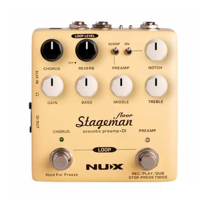 NUX NUX - Stageman Floor 木吉他前級 內建效果器、Loop迴圈功能 D.I Preamp — 三峽木吉他 / 民謠吉他