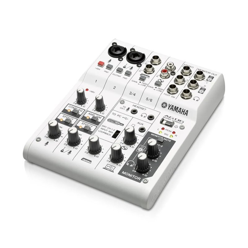 Yamaha YAMAHA AG06 直播神器 混音器 錄音介面 練團必備 可支援48V — 三峽木吉他 / 民謠吉他