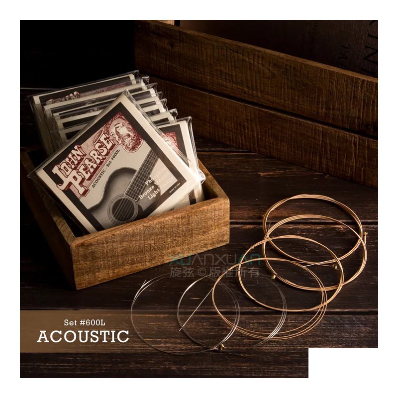 John Pearse #600L 012-053 磷青銅 紅銅 吉他弦 木吉他專用弦 — 三峽吉他 / Bass