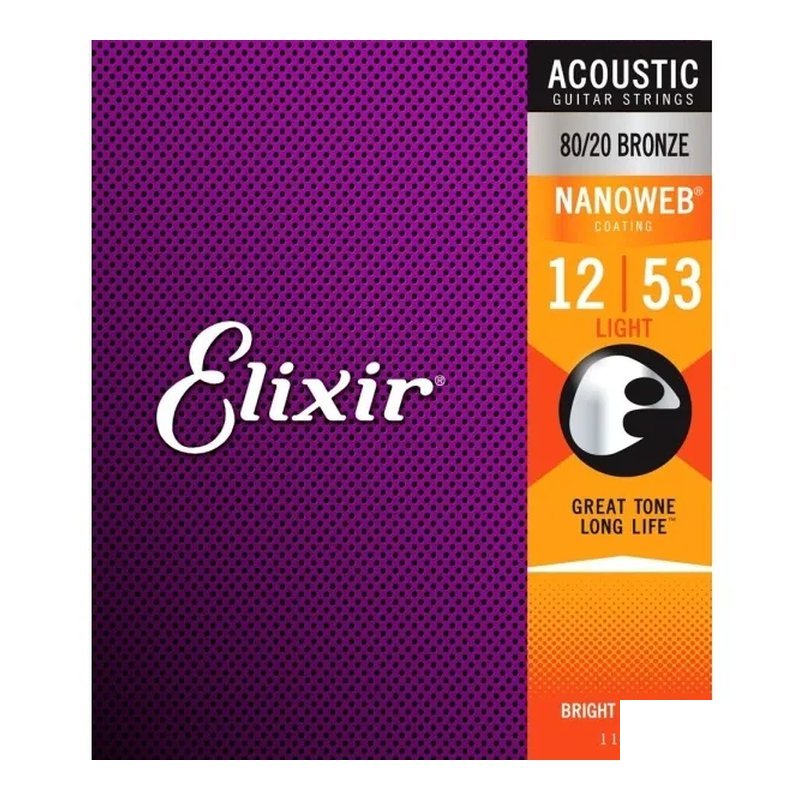 Elixir Elixir - #11052 Nanoweb 黃銅弦 012-053 包膜弦 手汗必備 — 三峽弦樂器