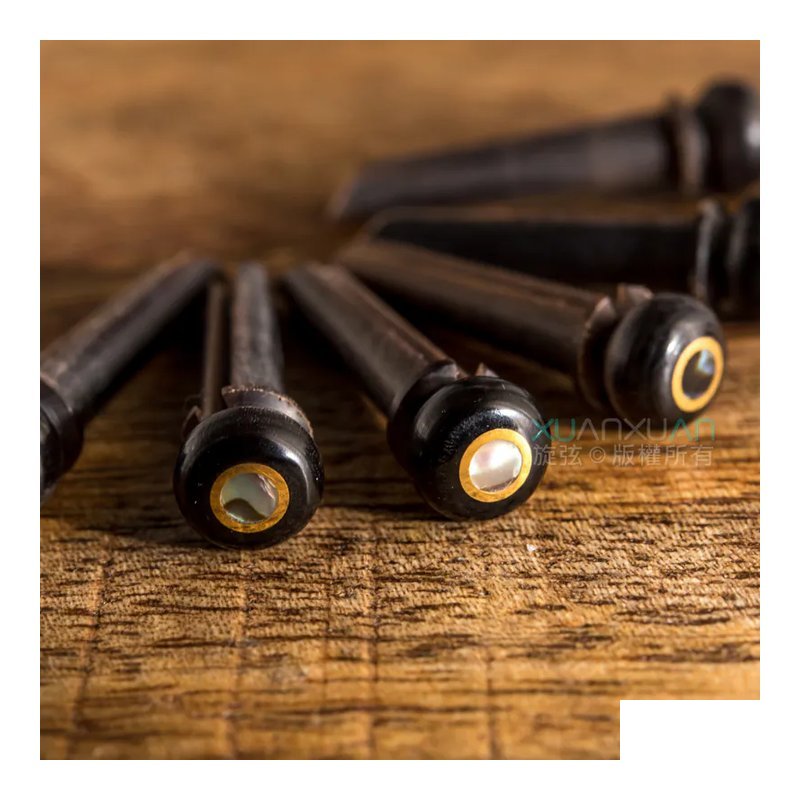 John Pearse - 水牛角弦釘(6顆/組) 附真皮皮套 吉他弦釘 止弦釘 — 三峽配件 / 週邊