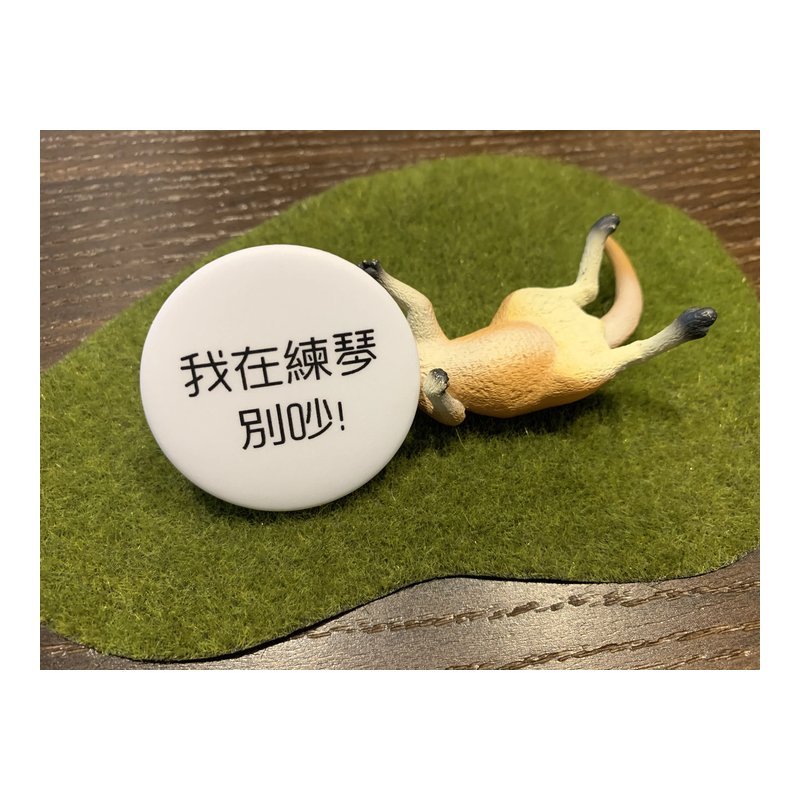 44mm胸章 #我在練琴 別吵 送禮自用推薦 文青 個性徽章 — 三峽配件 / 週邊