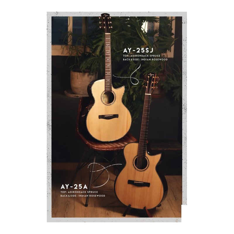 Ayers Ayers A07c 25th Adi Wave (AY-25) 全實木吉他 阿迪朗達克 Adirondack 音色飽滿 台灣品牌｜ — 三峽木吉他 / 民謠吉他
