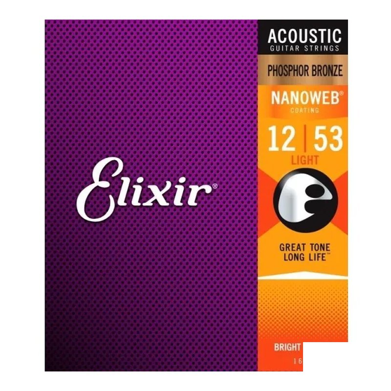 Elixir Elixir - #16052 Nanoweb 磷青銅弦 012-053 包膜弦 手汗必備 — 三峽弦樂器