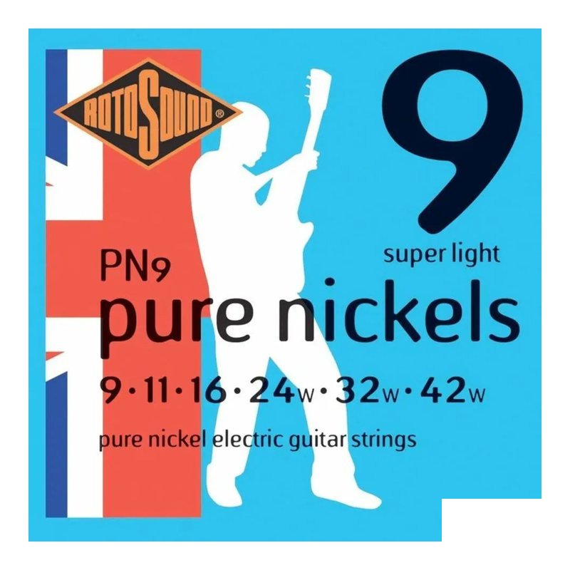 Rotosound RotoSound PN9 電吉他弦 純鎳弦 弦徑 9-42 音色佳 手感滑順 — 三峽木吉他 / 民謠吉他