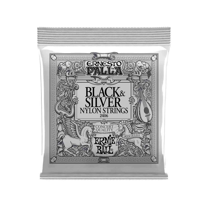 Ernie Ball Ernie Ball Ernesto Palla Black & Silver Nylon 2406 古典吉他套弦 28-42 — 三峽古典吉他
