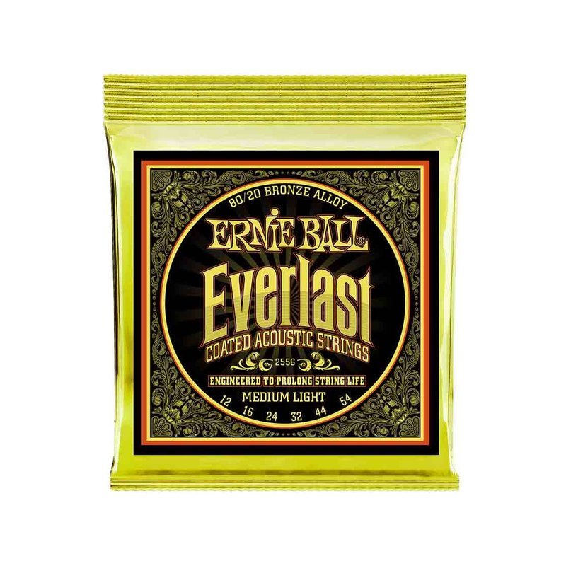 Ernie Ball Ernie Ball Everlast Medium Light Coated 80/20 Bronze 2556 超薄鍍膜 民謠吉他套弦 12-54 — 三峽木吉他 / 民謠吉他
