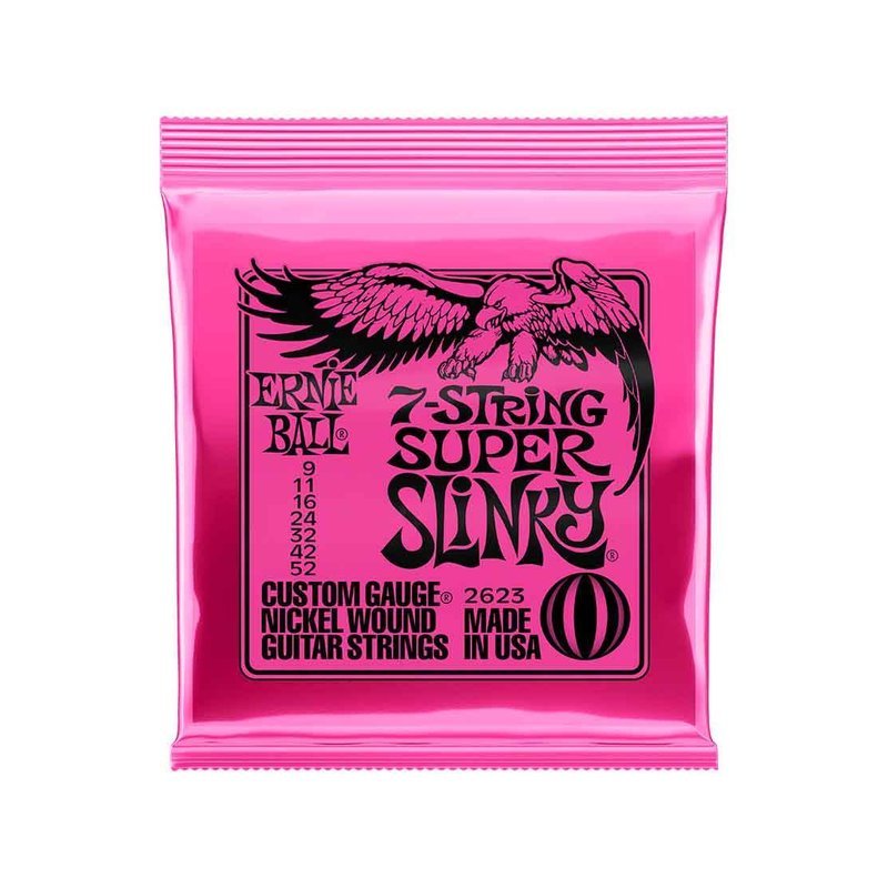 Ernie Ball Ernie Ball Super Slinky 2623 鎳纏繞 電吉他七弦套弦 09-52 — 三峽木吉他 / 民謠吉他