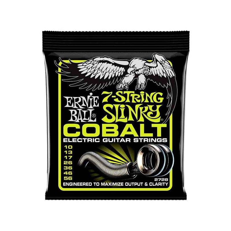 Ernie Ball Ernie Ball Regular Slinky Cobalt 2728 高出力鈷弦 電吉他七弦套弦 10-56 — 三峽木吉他 / 民謠吉他