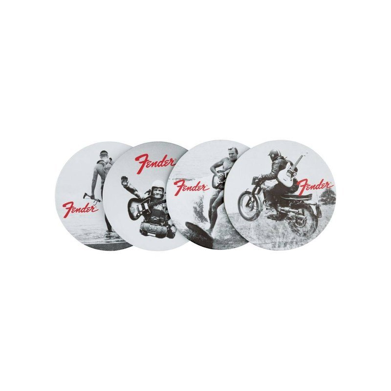 Fender Fender 復古風搖滾杯墊／4件裝 — 三峽配件 / 週邊