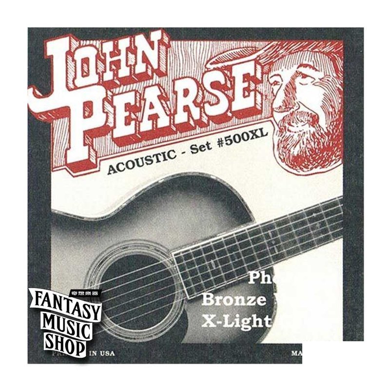 John Pearse 紅銅民謠吉他弦 10-47 | 500XL — 三峽吉他 / Bass