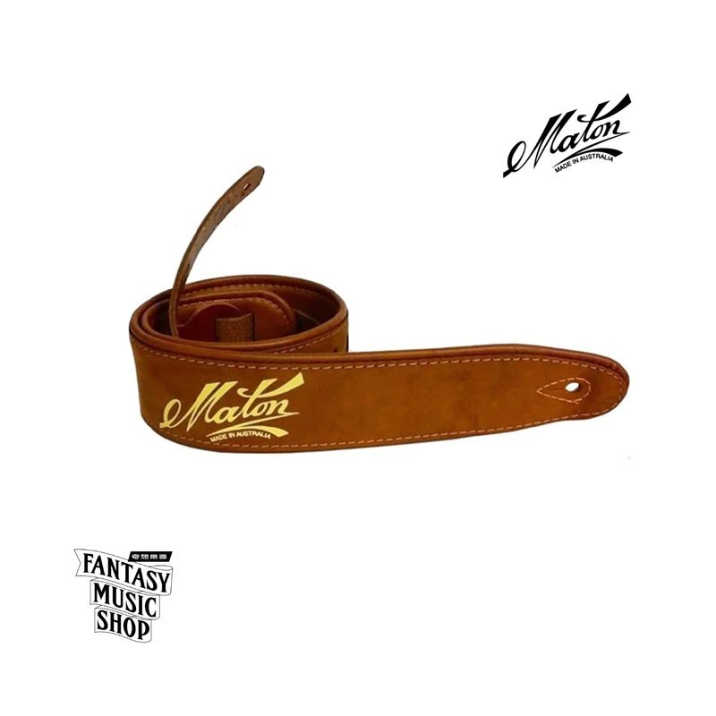 Maton Maton Deluxe 真皮柔軟 厚棉款 吉他背帶 | 棕色款：澳洲原廠 — 三峽木吉他 / 民謠吉他
