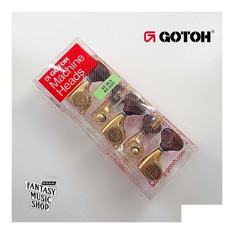 GOTOH GOTOH 墨西哥玫瑰木質弦鈕頭 霧金鈕身 GS GL5 | 1:21齒輪比 45度左3右3 齒輪精細度高 — 三峽木吉他 / 民謠吉他