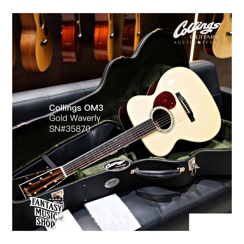 Collings Collings OM3 西卡雲杉+印度玫瑰木 高階訂製款 全單板 手工吉他 — 三峽木吉他 / 民謠吉他