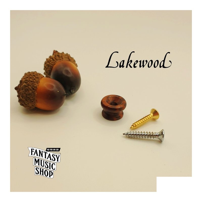 Lakewood Ziricote 背帶釘 | 德國Lakewood原廠 (贈送緩衝墊片) — 三峽背帶