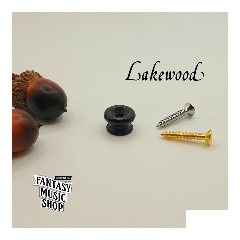 Lakewood 黑檀木背帶釘 | 德國Lakewood原廠 (贈送緩衝墊片) — 三峽背帶