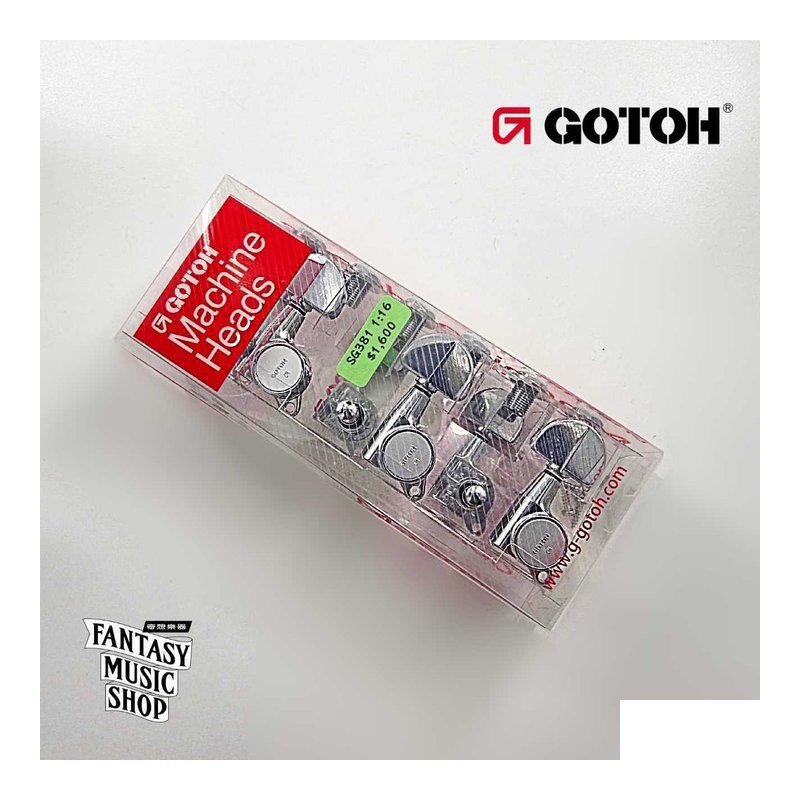 GOTOH GOTOH 金屬弦鈕頭 鉻合金鈕身 SG381 | 1:16齒輪比 45度左3右3 基本款 — 三峽木吉他 / 民謠吉他