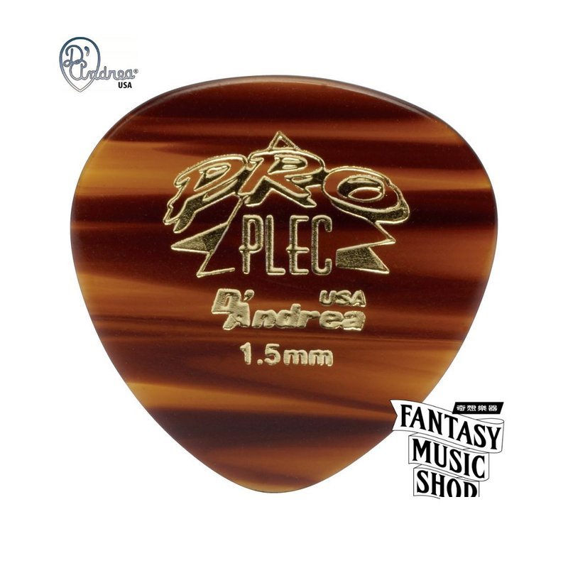 DAndrea Tommy 專用款 Pick 玳瑁色 | 385 SHAPE PRO PLEC 美國進口 — 三峽木吉他 / 民謠吉他