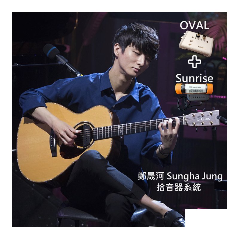 OVAL 鄭晟河 Sungha Jung 專用拾音器 | OVAL+Sunrise雙系統 — 三峽木吉他 / 民謠吉他