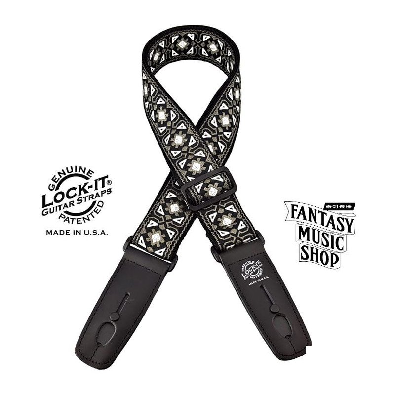 Lock-it straps 安全背帶 緹花編織 旅者款| Lock-It Straps 免安裝直接提供保護 美國製 — 三峽木吉他 / 民謠吉他