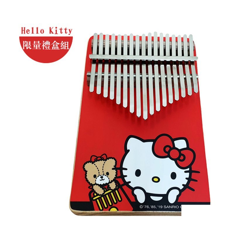 卡林巴琴 Kalinba 拇指琴 HELLO KITTY | 松木款 | 附配件 | 雙面彩色 | 板式 — 三峽鼓 / 打擊