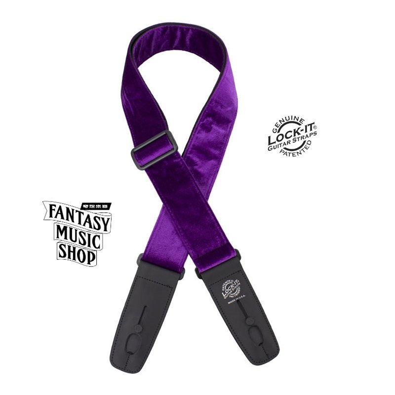 Lock-it straps 安全背帶 紫色 絨布款| Lock-It Straps 免安裝直接提供保護 美國製 — 三峽木吉他 / 民謠吉他