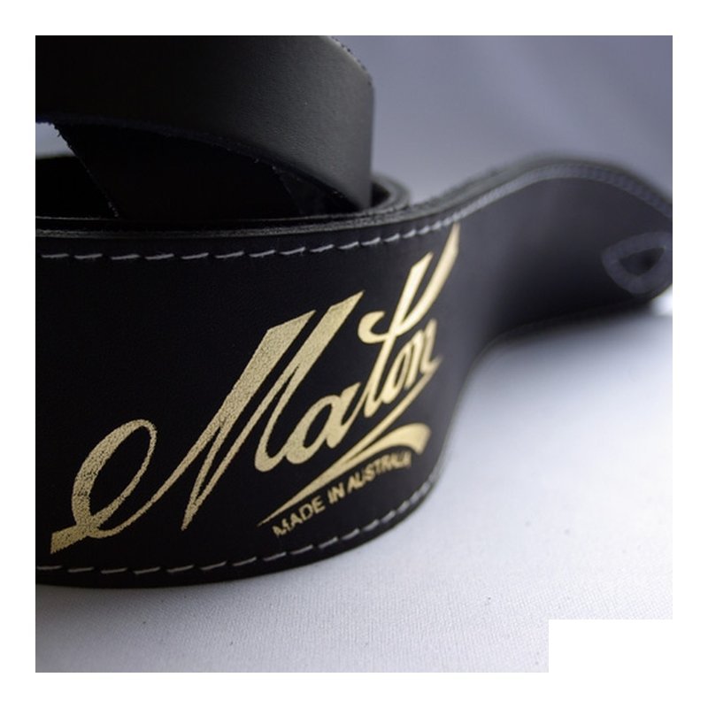 Maton Maton 真皮薄款 吉他背帶 | 黑色款：澳洲原廠 — 三峽背帶