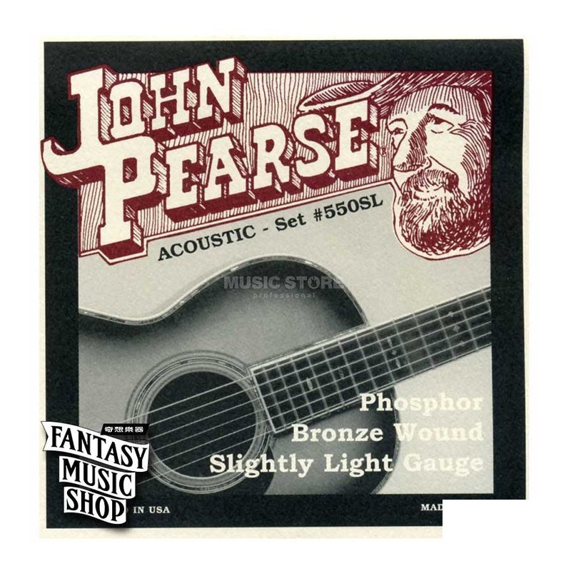 John Pearse 紅銅民謠吉他弦 11-50 | 550SL — 三峽吉他 / Bass