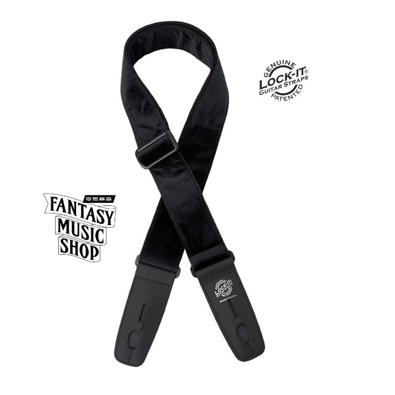 Lock-it straps 安全背帶 黑色 絨布款| Lock-It Straps 免安裝直接提供保護 美國製 — 三峽木吉他 / 民謠吉他