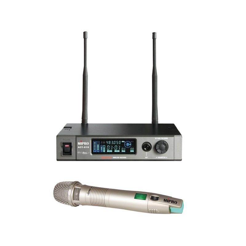 MIPRO 【MIPRO】ACT-818/ACT-80H*1 寬頻數位 半U 單頻 無線麥克風 — 三峽麥克風