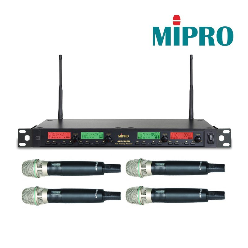 MIPRO 【MIPRO】ACT-545B/ACT-52H 1U 4CH 純自動選訊無線麥克風系統 — 三峽麥克風