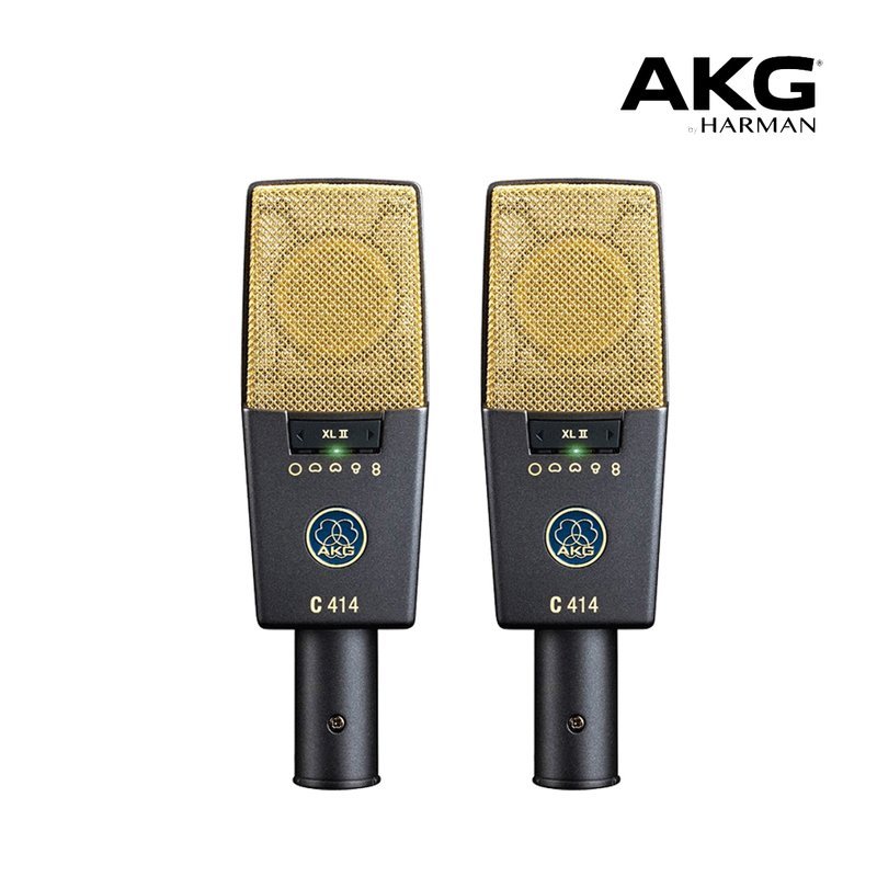 AKG AKG C414XLII Stereo Set 2支裝 大震膜電容式麥克風 專業1" 全指向型麥克風 搭配攜行箱 原廠公司貨 — 三峽麥克風