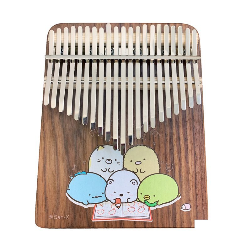 Sumikkogurashi-Single Pattern Colored 21 Keys Walnut Kalimba Sumikkogurashi-Single Pattern Colored 21 Keys Walnut Kalimba / Silver Keys / Sumikko Gurashi Thumb Piano — 三峽電鋼琴 / 鍵盤
