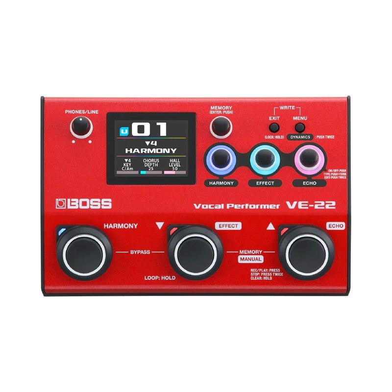 BOSS BOSS / VE-22 人聲效果器(Looper,Harmonizer) — 三峽效果器