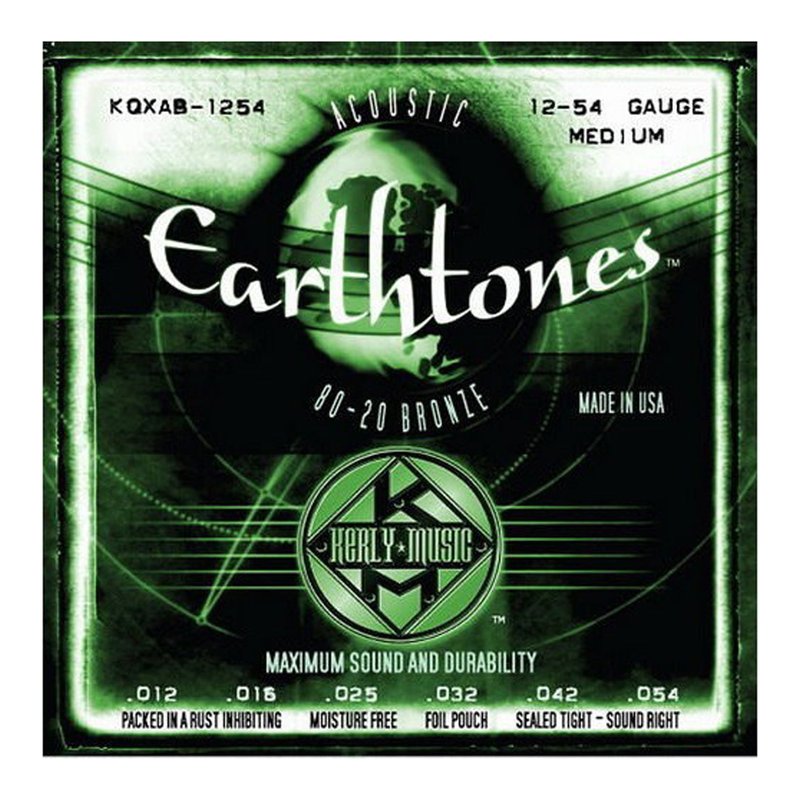 木吉他弦Kerly KQXF-BZ-1254 (12-54)美製民謠吉他弦(黃銅) — 三峽吉他 / Bass