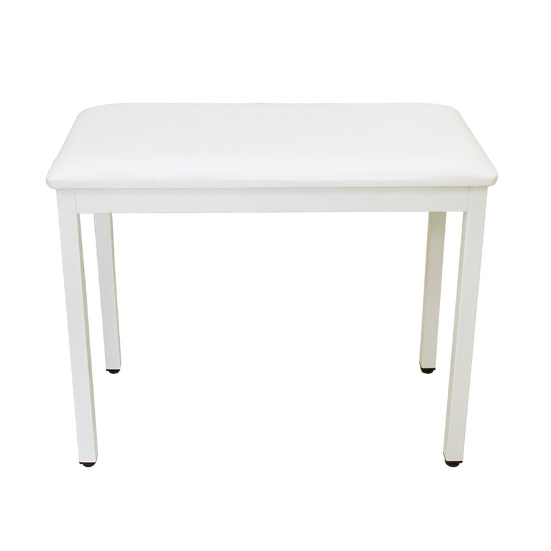 台灣製造 高級皮紋白色鋼琴椅 高度不可調 白色 — 三峽鍵盤 / 鋼琴