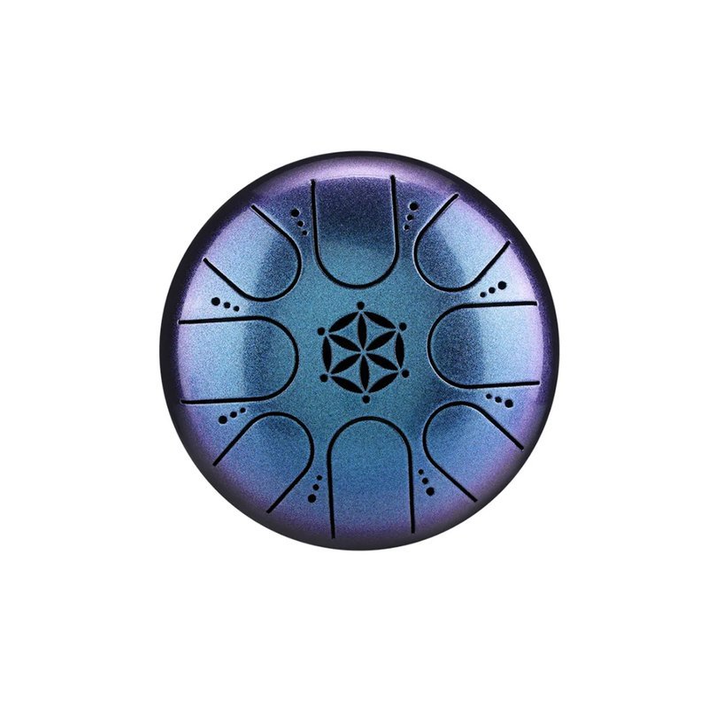 Hluru 魯儒 生命之花 空靈鼓 Mini鼓 ED3鋼材 5吋8音C調 風鈴青 — 三峽配件 / 週邊