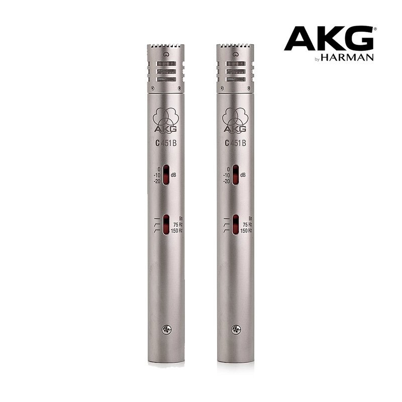 AKG AKG C451B stereo立體聲電容式麥克風(2支裝) 小震膜電容式麥克風 搭配金屬攜行箱 原廠公司貨 — 三峽吉他 / Bass
