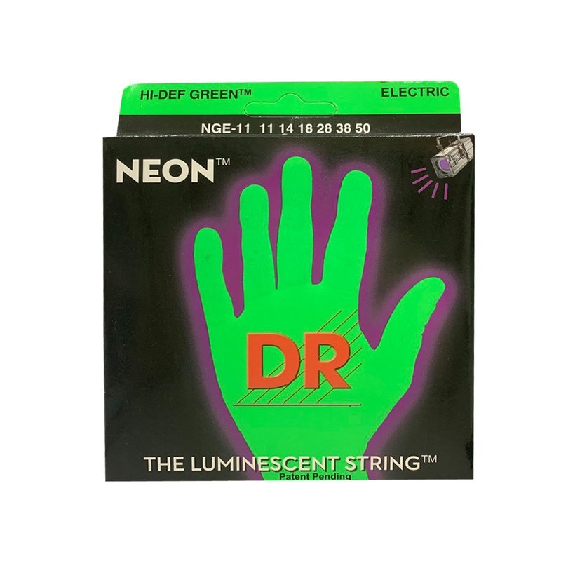 吉他弦-DR 吉他弦-DR NEON NGE-11(11-50) 電吉他弦 螢光包膜弦 綠色 — 三峽木吉他 / 民謠吉他