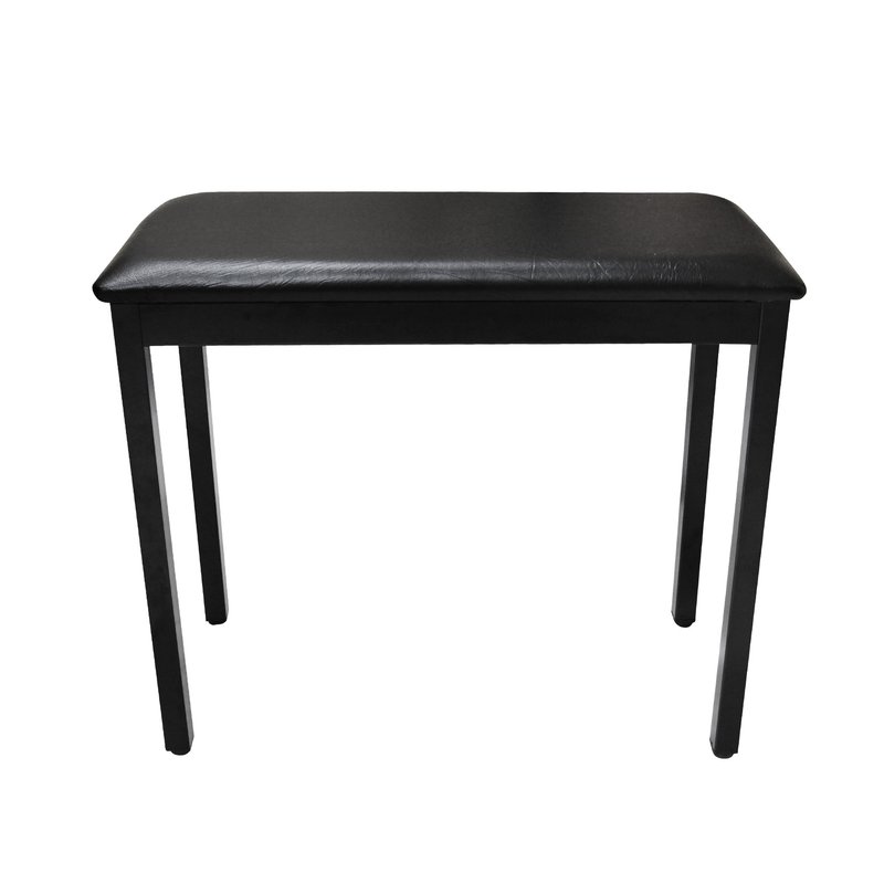 台灣製造 高級皮紋黑色鋼琴椅 高度不可調 黑色 — 三峽鍵盤 / 鋼琴