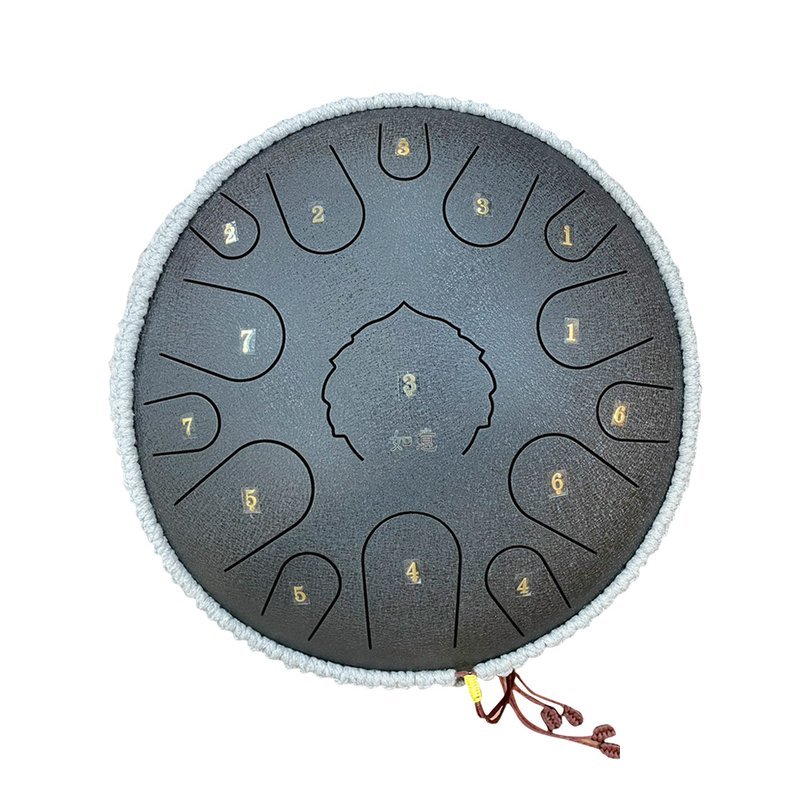 臺灣品牌 如意空靈鼓 鋼舌鼓 天鼓 14吋15音D調 黑 — 三峽配件 / 週邊