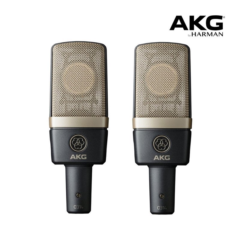 AKG AKG C314 Stereo Set 2支裝 大震膜電容式麥克風 專業 全指向型麥克風 超心型 搭配攜行箱 原廠公司貨 — 三峽麥克風