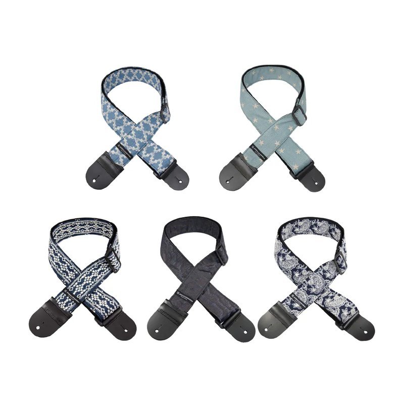 Daiking Daiking / Select 日本製造 平織布 吉他貝斯背帶(Denim-Star, Flower, Lace Bias...共5色) — 三峽木吉他 / 民謠吉他