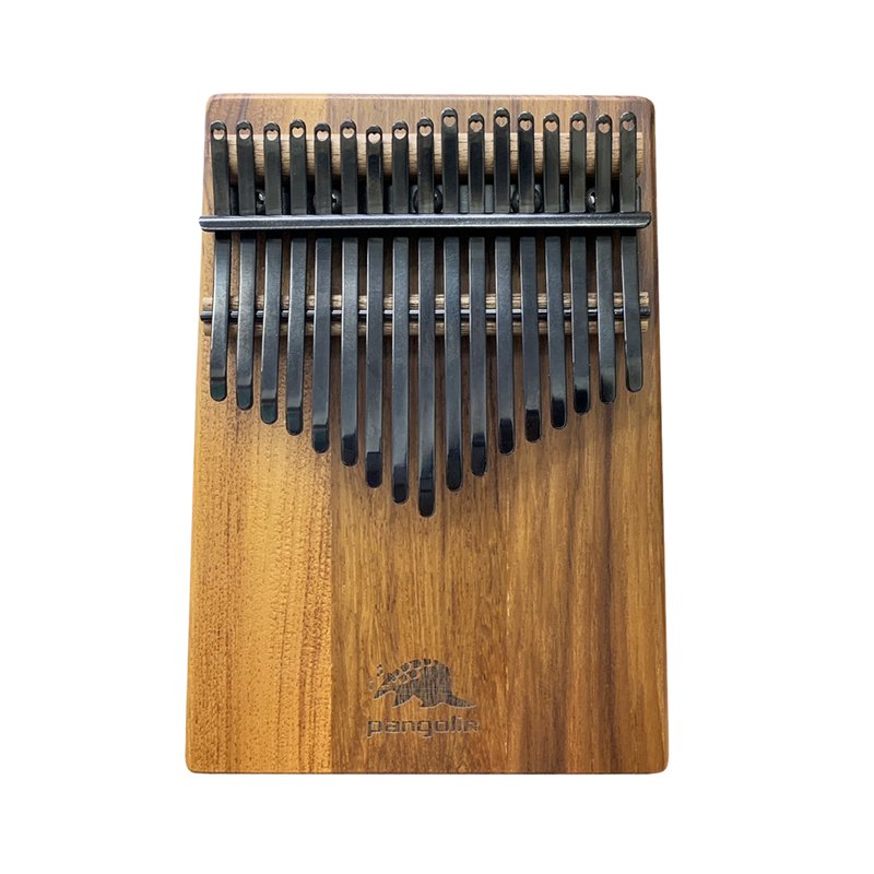 Pangolin 緬甸柚木 板式實木拼接搭配PVD鍍鈦鋼片-黑色 板式卡林巴琴 拇指琴 — 三峽鼓 / 打擊