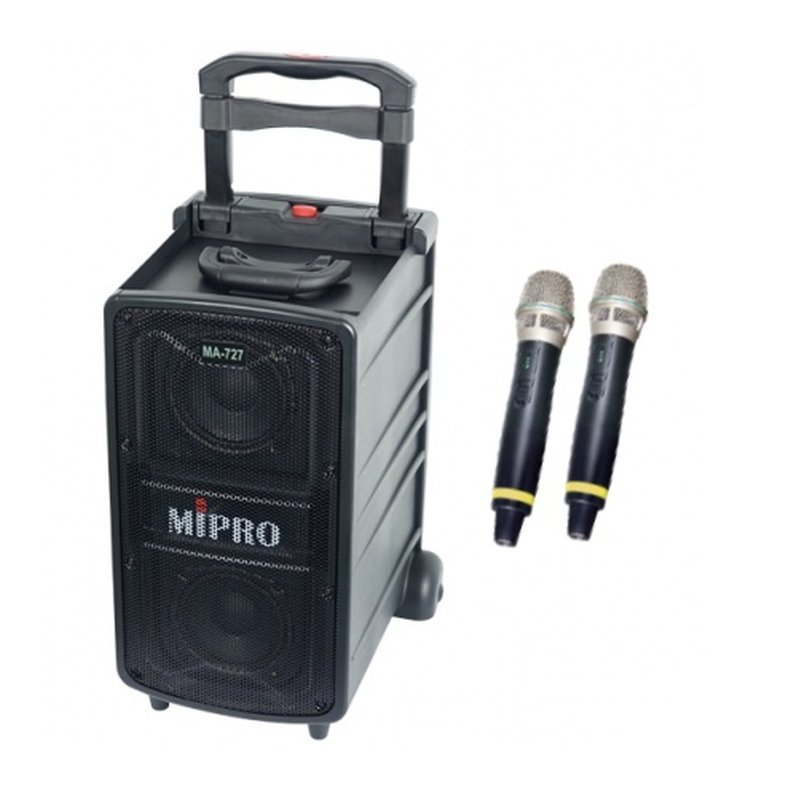MA-727 MA-727 MA-II 新豪華型無線擴音機 附2支無線麥克風 防塵套 — 三峽麥克風