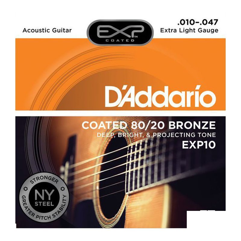 美國 D'addario EXP10 10-47 木吉他弦 80/20 BRONZE 黃銅 — 三峽吉他 / Bass